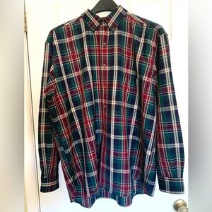 Pendleton Shirt Pure Virgin Wool  Red Green Plaid Long Sleeve. Perfect Condition